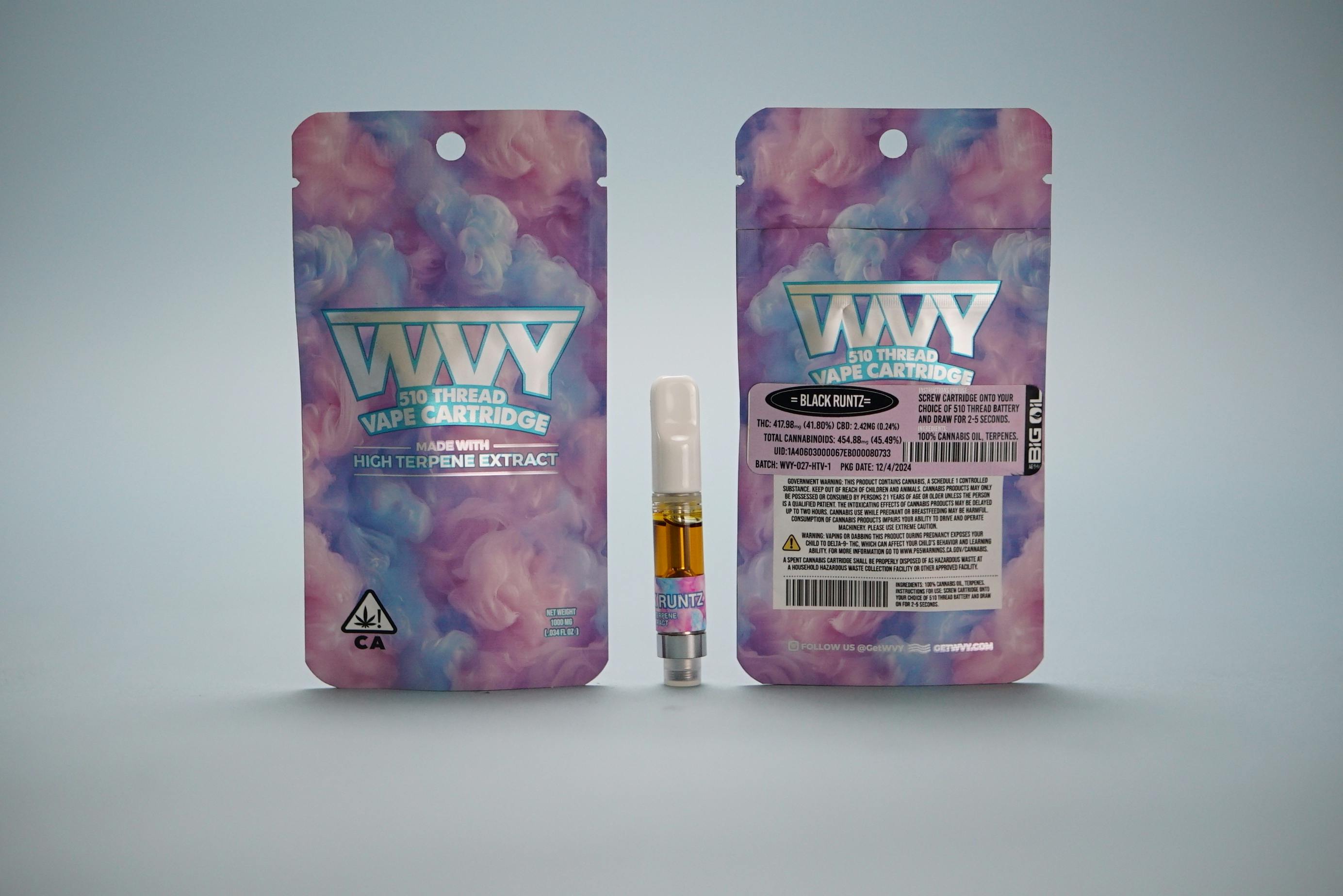 WVY - Sour Apricot 1g 510 Vape Cart High Terpene - 1