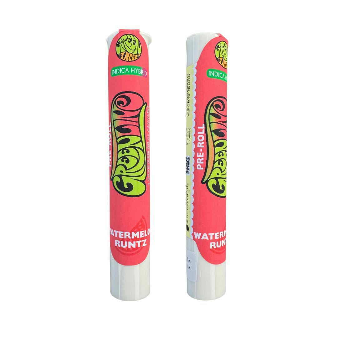 Greenline - Watermelon Runtz - Indoor Flower Pre-Roll - Indica Hybrid - 1g - 1