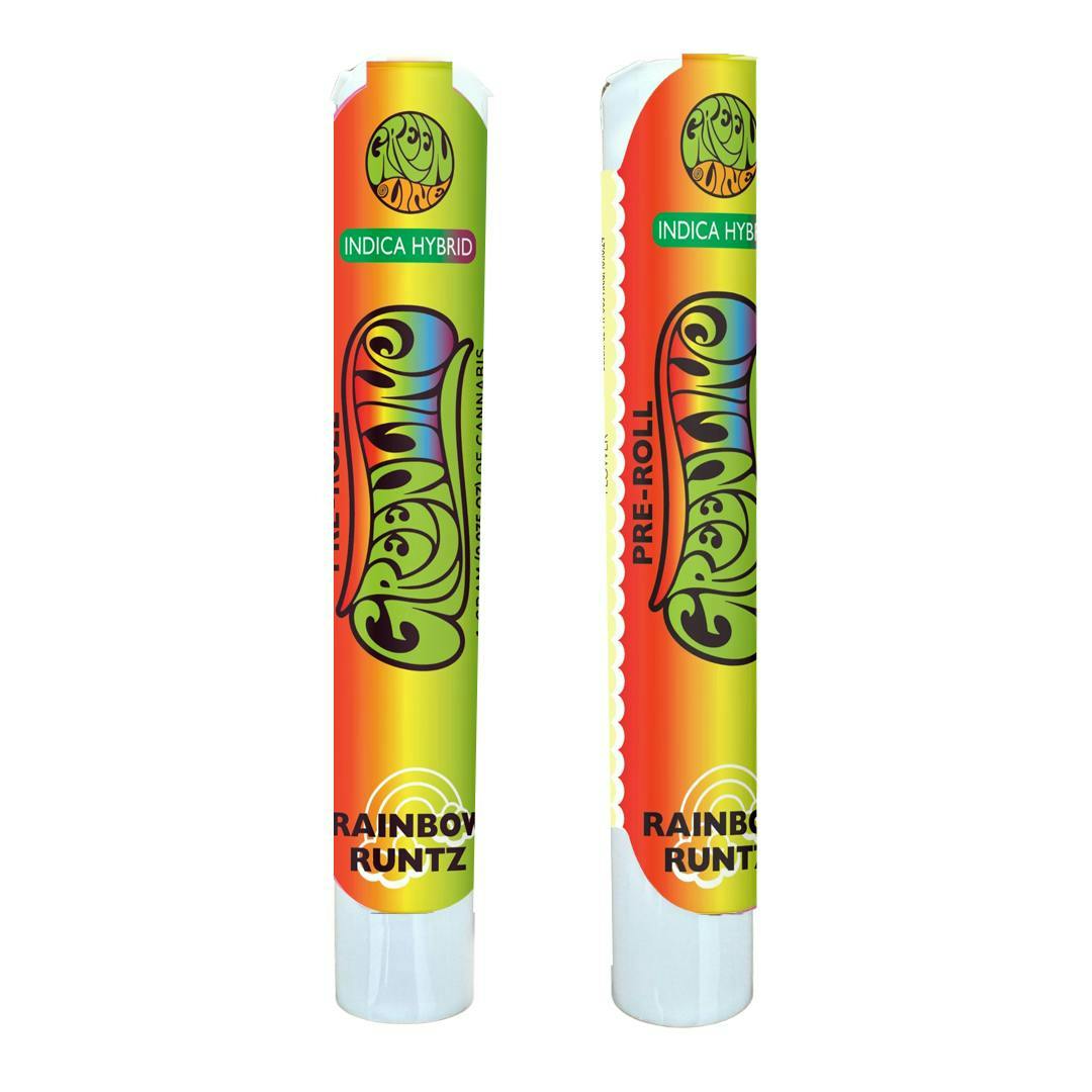 Greenline - Rainbow Runtz - Indoor Flower Pre-Roll - Indica Hybrid - 1g - 1