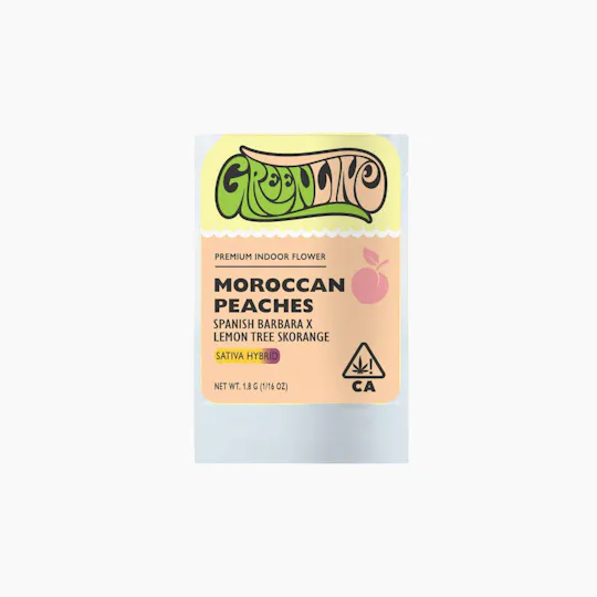 Greenline - Moroccan Peaches - 1/16 oz - Indoor - Sativa Hybrid - 1.8g - 1