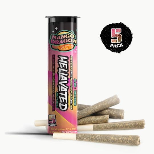 Hellavated - Mango Kush Juicy Stickz 5pk 3.75g - 1
