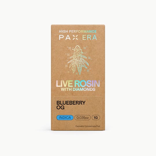 PAX - Live Rosin with Diamonds - Blueberry OG 1g - 1