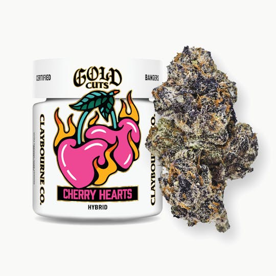 Claybourne Co. - Cherry Hearts (3.5g) - Gold Cuts - 1