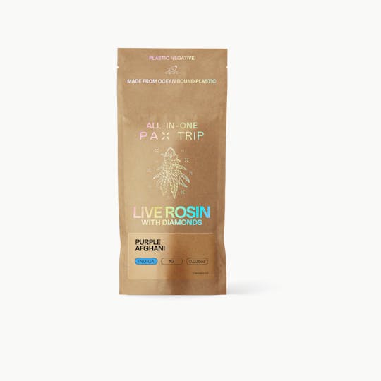 PAX - Live Rosin wIth Diamonds - Purple Afghani 1g - 1