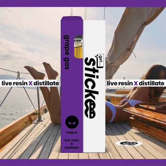 Stickee - STICKEE | Grape Gas | 1G | Live Resin Disposable - 1