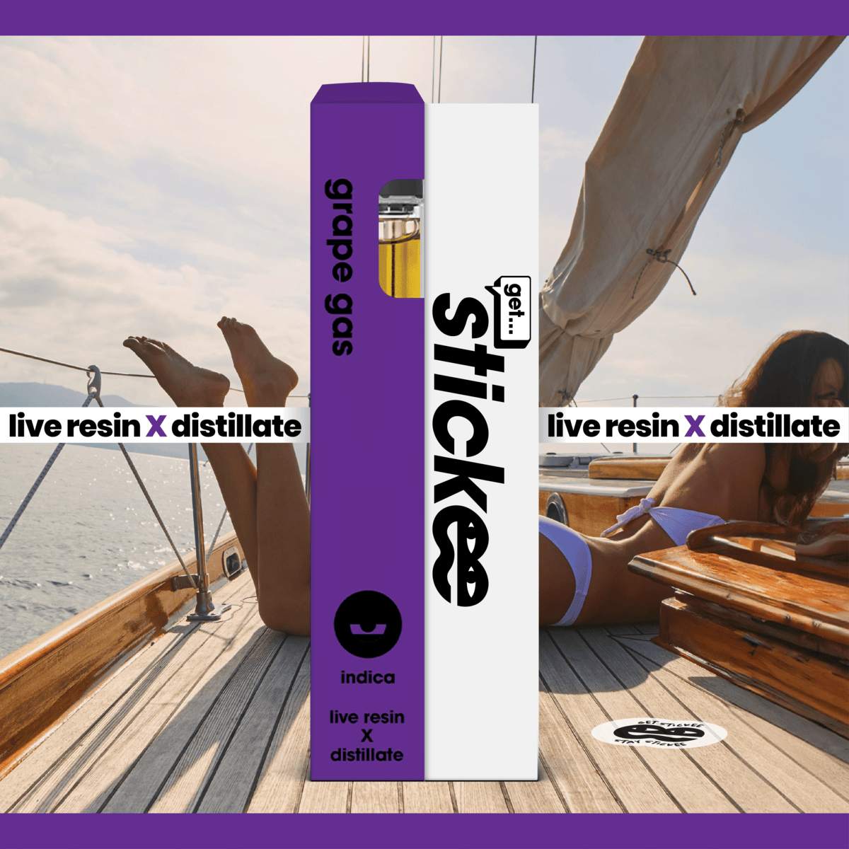 Stickee - STICKEE | Grape Gas | Live Resin Disposable | 1G - 1