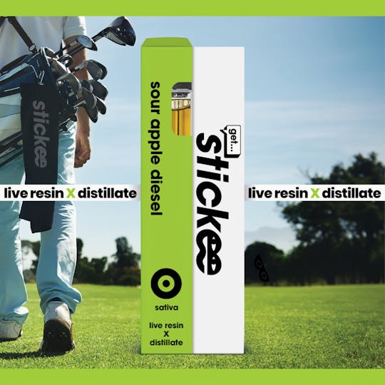 Stickee - STICKEE | Sour Apple Diesel | 1G | Live Resin Disposable - 1