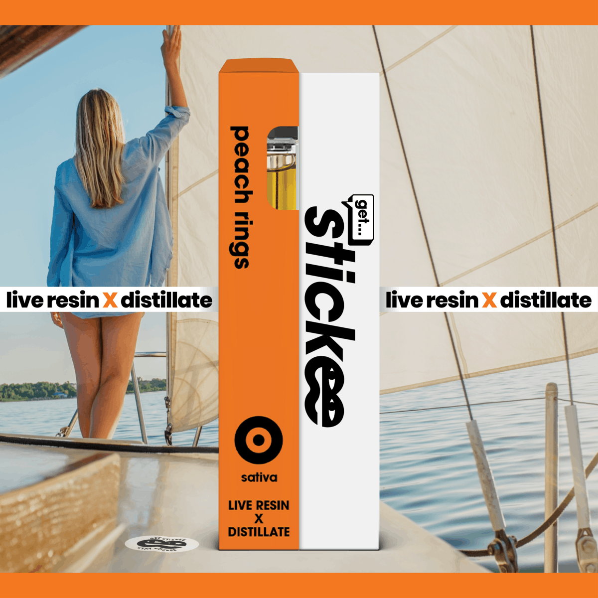 Stickee - STICKEE | Peach Ringz | 1G | Live Resin Disposable - 1