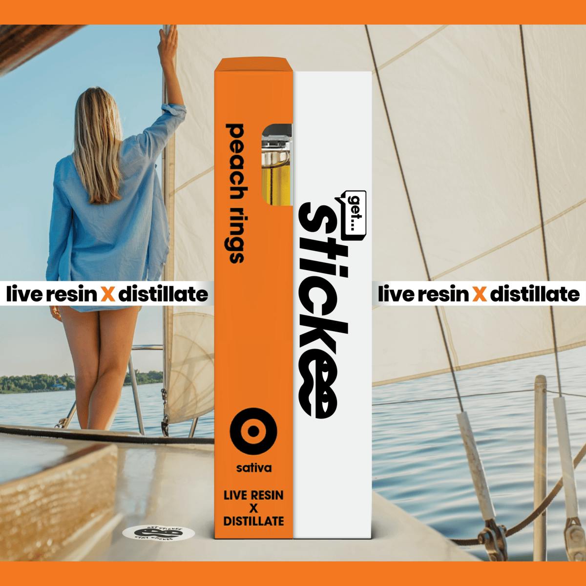 Stickee - STICKEE | Peach Ringz | Live Resin Disposable | 1G - 1