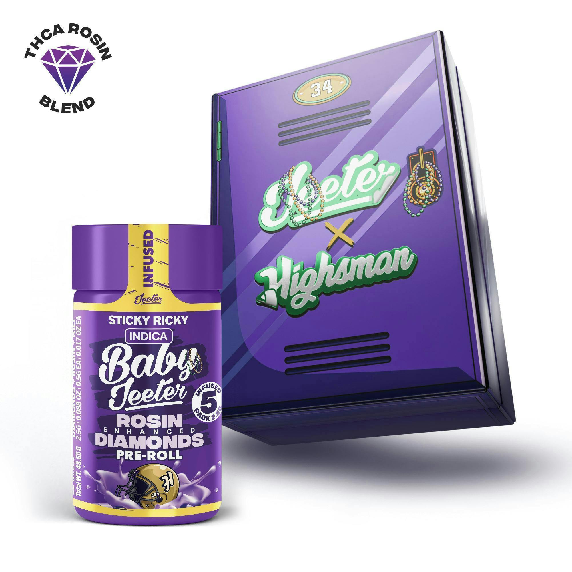 Jeeter - Jeeter x Ricky Williams | Big Game - Sticky Ricky | Infused Minis | 5pk - 1