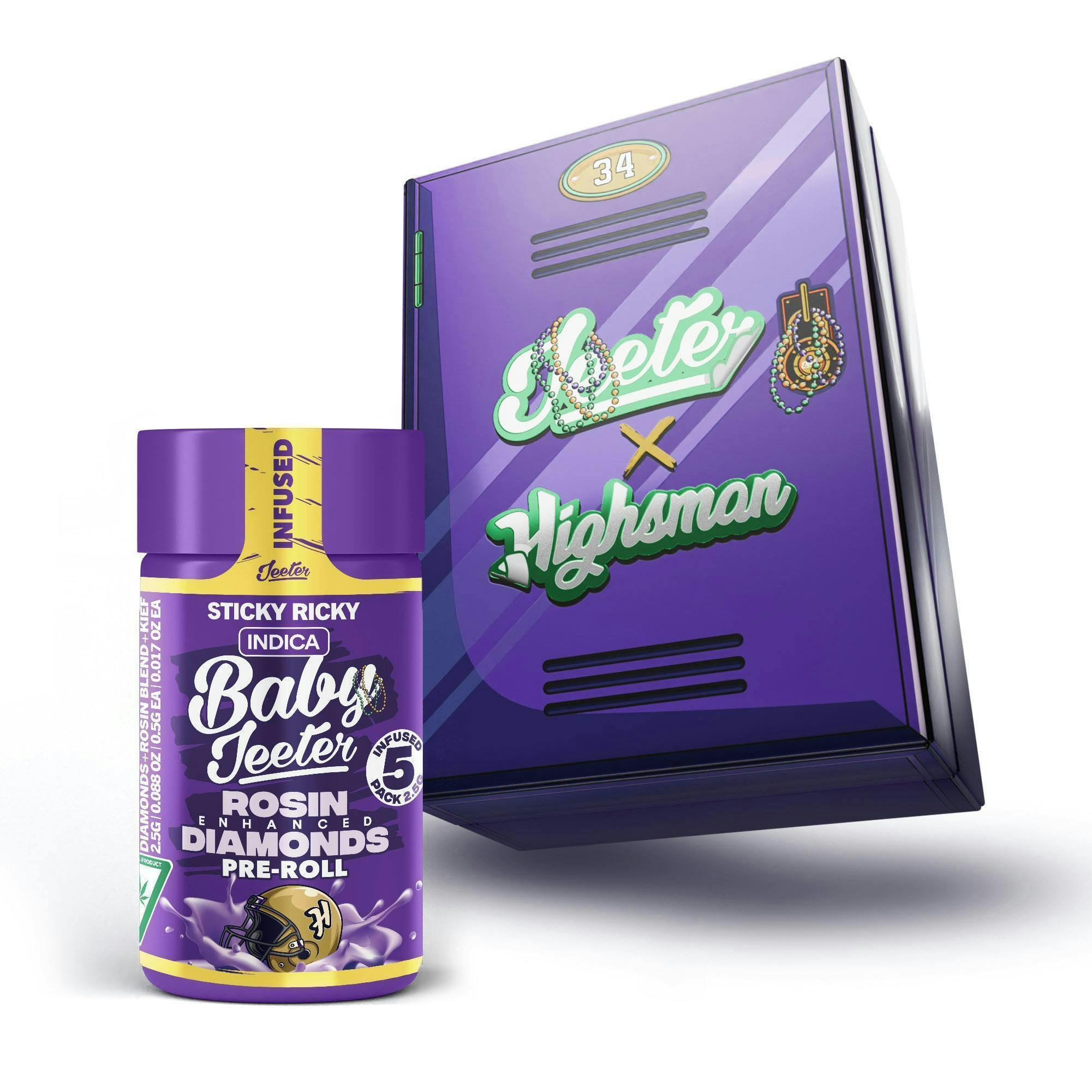 Jeeter - Jeeter x Ricky Williams | Big Game - Sticky Ricky | Infused Minis | 5pk - 1