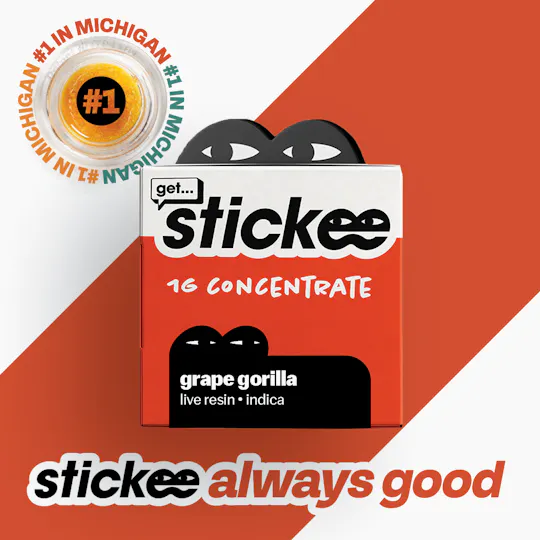 Stickee - STICKEE | Grape Gorilla | Indica | Live Resin Concentrate | 1G - 1