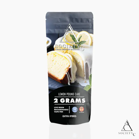Society C - Society C | Lemon Pound Cake | Live Resin Disposable | 2g - 1