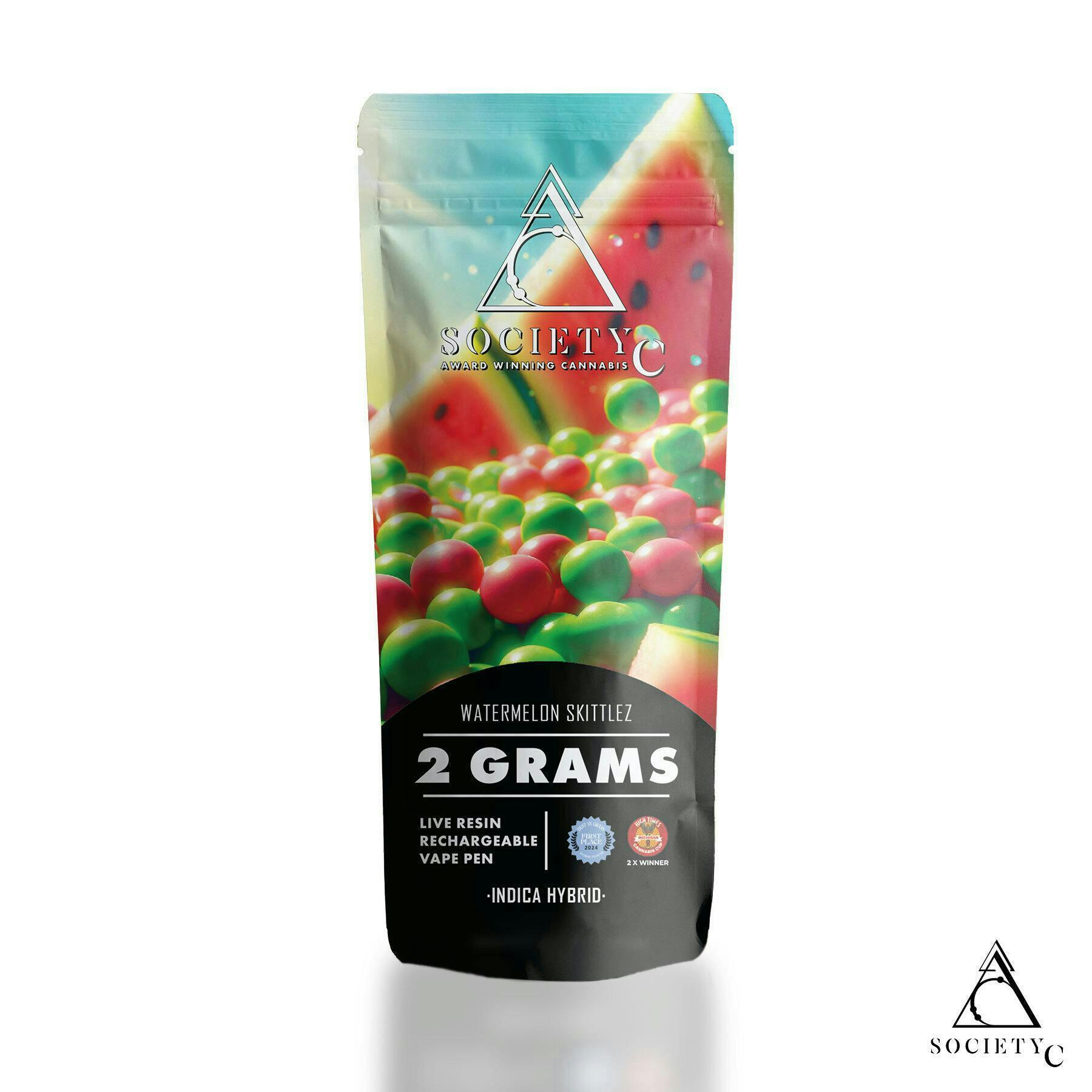 Society C - Society C | Watermelon Skittlez | Live Resin Disposable | 2g - 1