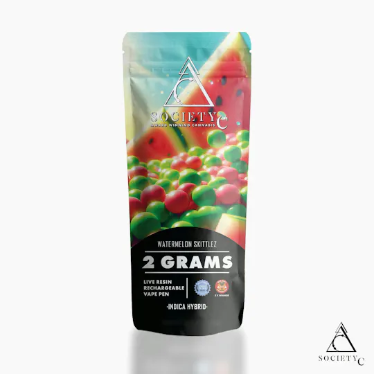 Society C - Society C | Watermelon Skittlez | Live Resin Disposable | 2g - 1