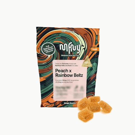 MFNY - Peach x Rainbow Beltz Live Rosin Gummies | 50mg 10pk - 1