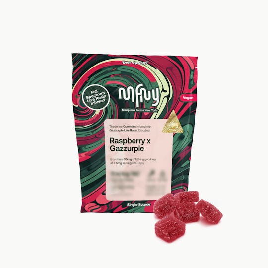 MFNY - Raspberry x Gazzurple Live Rosin Gummies | 50mg 10pk - 1