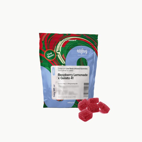 MFNY - Raspberry Lemonade x Gelato 41 Live Resin Gummies | 100mg 10pk - 1