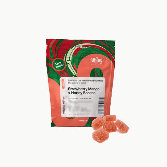 MFNY - Strawberry Mango x Honey Banana Live Resin Gummies | 100mg 10pk - 1