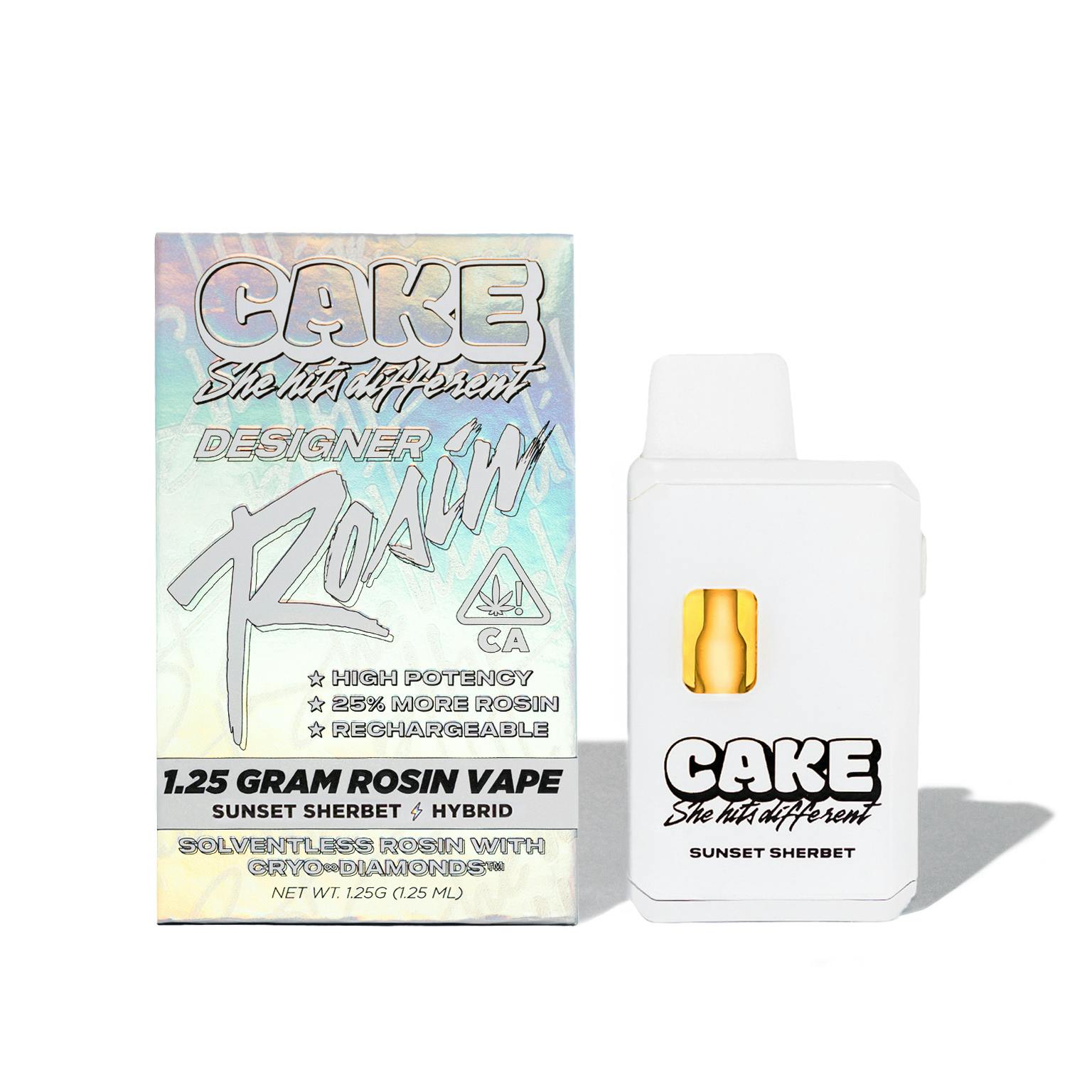 CAKE she hits different - Sunset Sherbert - 1.25 Grams - Hybrid - Rosin - 1