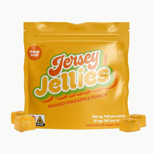 Jersey Jellies - Cured Resin Sugar-Free Mango Pineapple Punch Gummies - 1