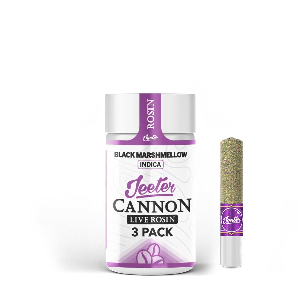 Jeeter - Black Marshmellow | Live Rosin Cannons | Infused Minis | 0.5g ea | 3pk - 1