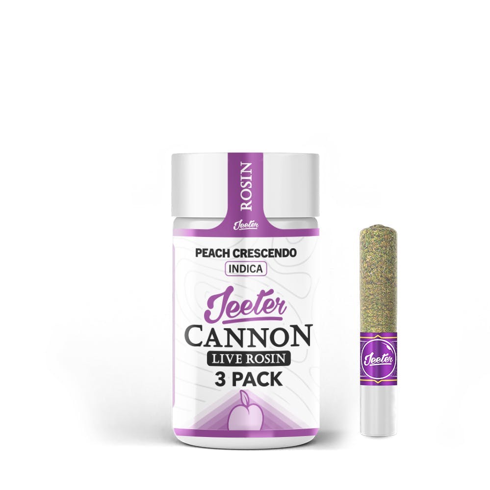Jeeter - Peach Crescendo | Live Rosin Cannons | Infused Minis | 0.5g each | 3pk - 1