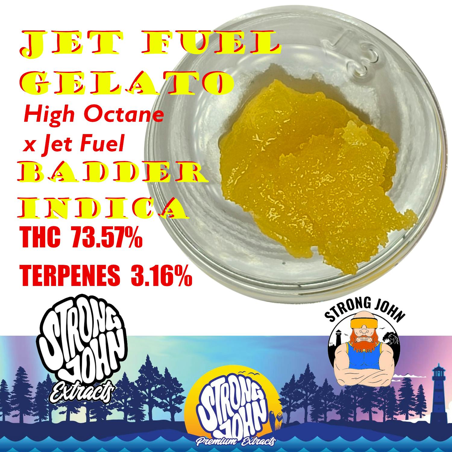 Strong John Extracts - Badder | Jet Fuel Gelato - 1