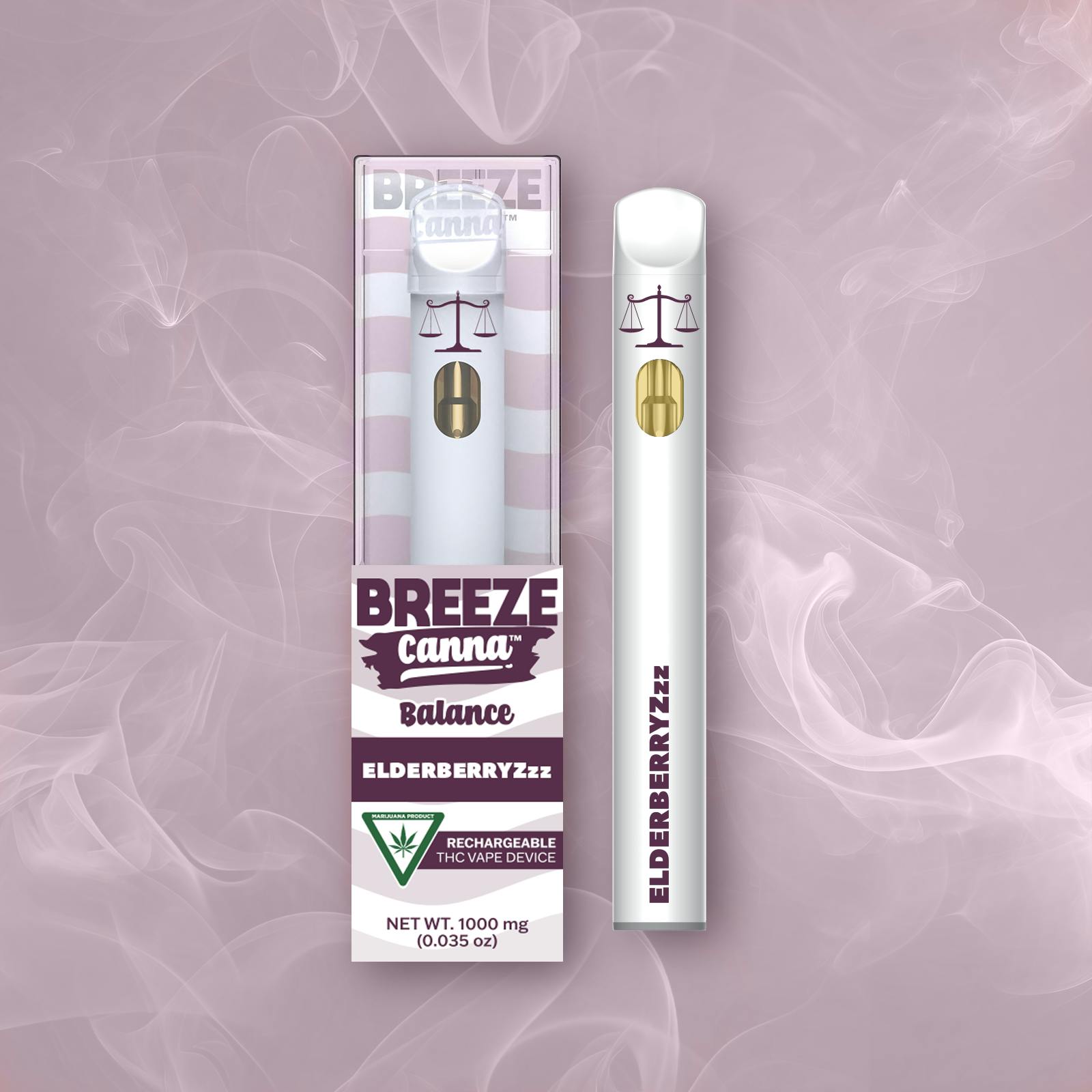Breeze Canna - Elderberryzzz - Balance 1g PLUS Vape Device — BREEZE Canna - 1