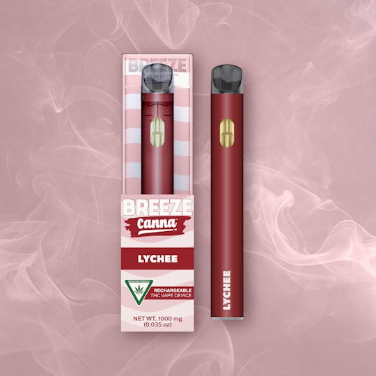 Breeze Canna - Lychee - Classic 1g PLUS Vape Device — BREEZE Canna - 1