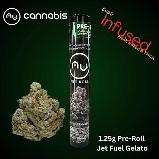 Nu Cannabis Brand - NuCannabis - Jet Fuel Gelato 1.2g - PRE ROLL INFUSED - 1