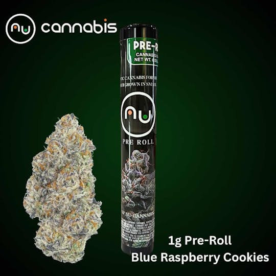 Nu Cannabis Brand - NuCannabis - Blue Raspberry Cookies 1.2g - PRE ROLL - 1