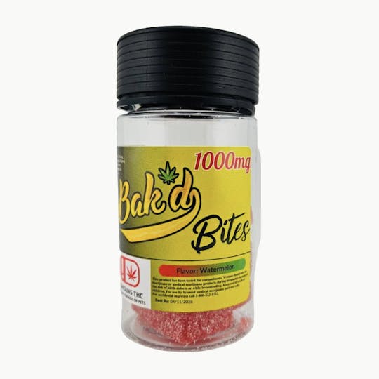 Bak'd - Bak'd Bites 1000mg Gummies (Sour Mango) - 1