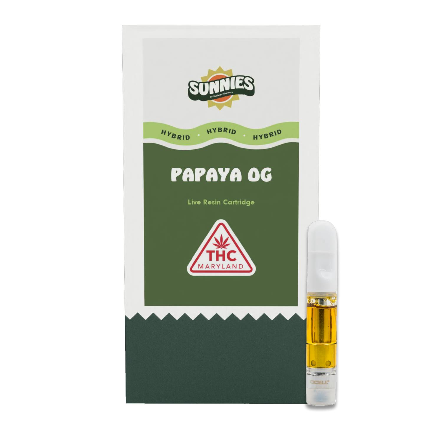 SunMed Growers - Papaya OG Live Resin Cartridge 0.5g - 1