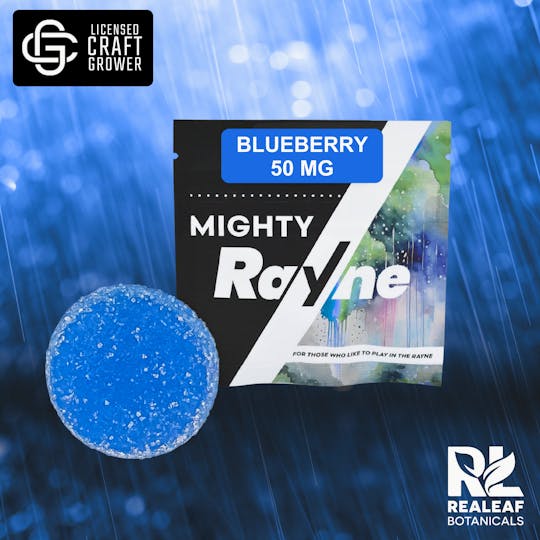 Realeaf Botanicals - Mighty Rayne Macro Gummy - Blueberry 50mg - 1