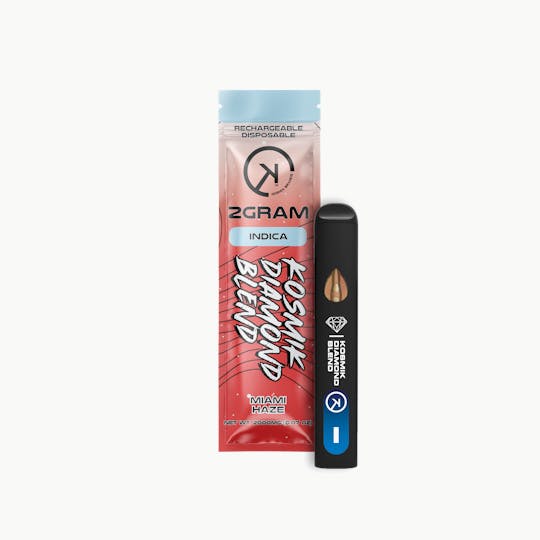 Kosmik Brands - 2g Live Resin Kosmik Diamond Blend Vape | Indica | Miami Haze |OK - 1