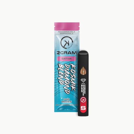 Kosmik Brands - 2g Live Resin Kosmik Diamond Blend Vape | Sativa | Pop Rocks |OK - 1