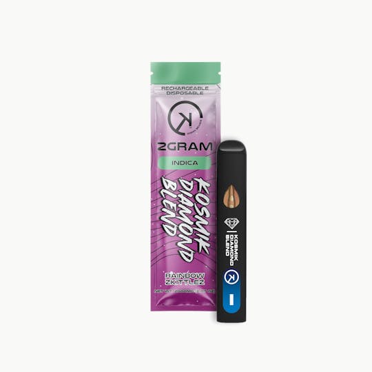 Kosmik Brands - 2g Live Resin Kosmik Diamond Blend Vape | Indica | Rainbow Zkittlez |OK - 1