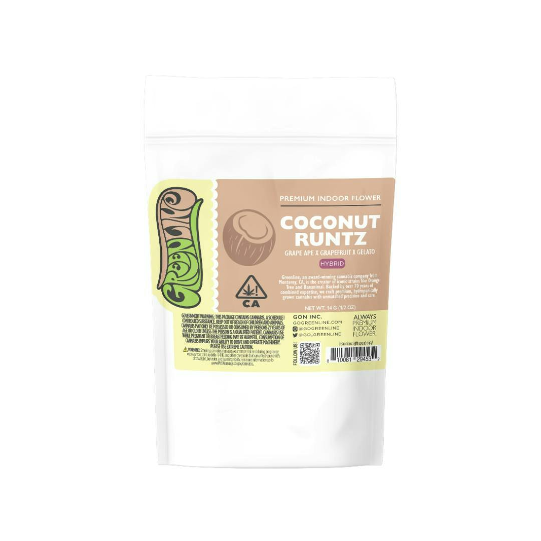 Greenline - Coconut Runtz - 1/2 oz - Indoor - Hybrid - 14g - 1