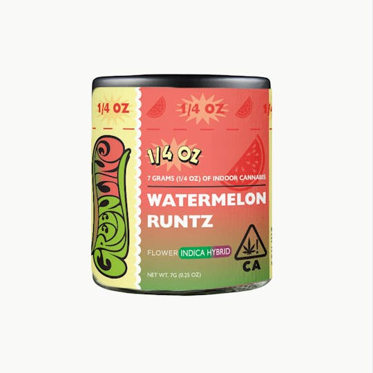 Greenline - Watermelon Runtz - 1/4 oz - Indoor - Indica Hybrid - 7g - 1