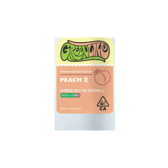Peach Z - 1/16 oz - Indoor - Indica Hybrid - 1.8g - Greenline Peach Z - 1/16 oz - Indoor - Indica Hybrid - 1.8g - Greenline