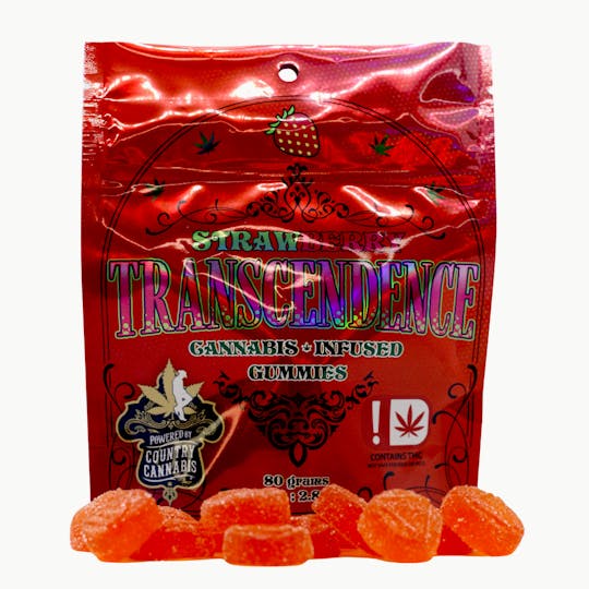 Country Cannabis - Strawberry | Transcendence Cannabis Infused Gummies | 1000MG THC - 1