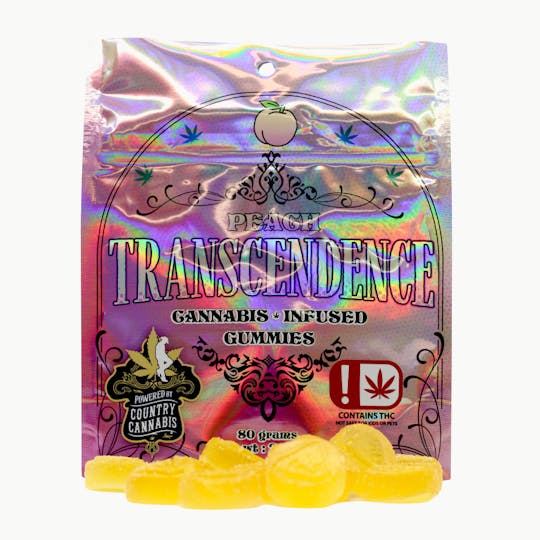Country Cannabis - Peach | Transcendence Cannabis Infused Gummies | 1000MG THC - 1