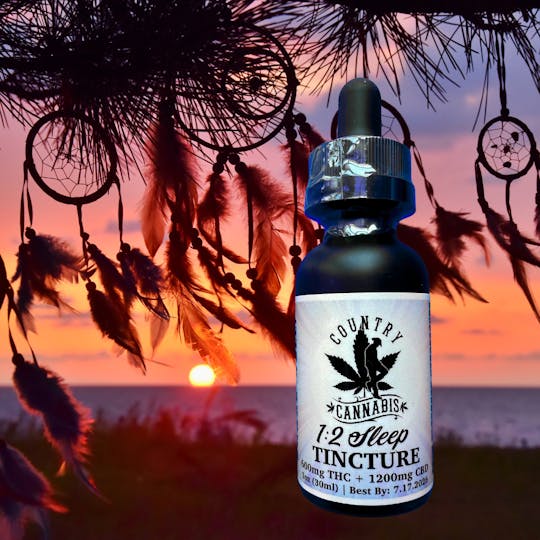 Country Cannabis - Sleep Tincture | 30ML | (600MG THC + 600MG CBD) | 1:1 | Sugar-Free - 1