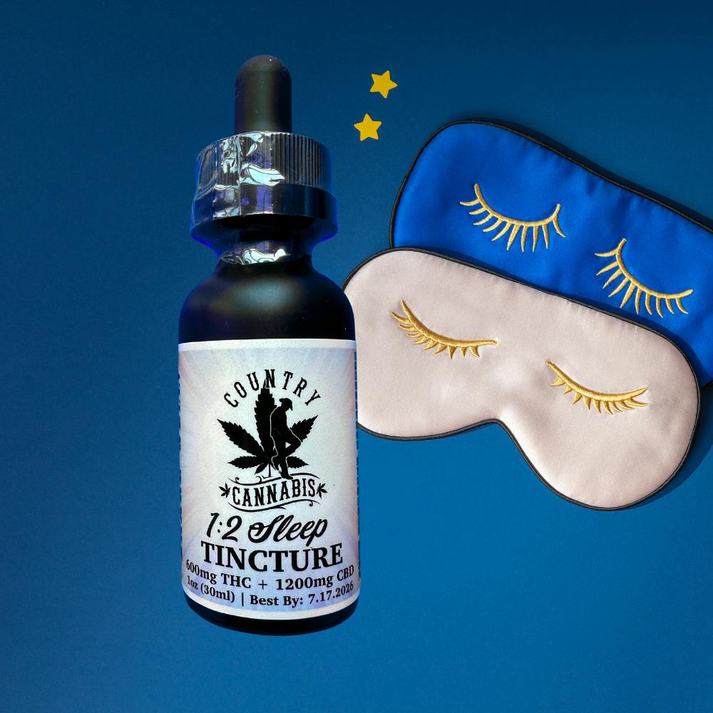 Country Cannabis - Sleep Tincture | 30ML | (600MG THC + 600MG CBD) | 1:1 | Sugar-Free - 1