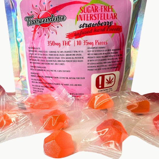 Country Cannabis - Strawberry (Sugar-Free) | Infused Hard Sweets | Transcendence Lozenges - 1