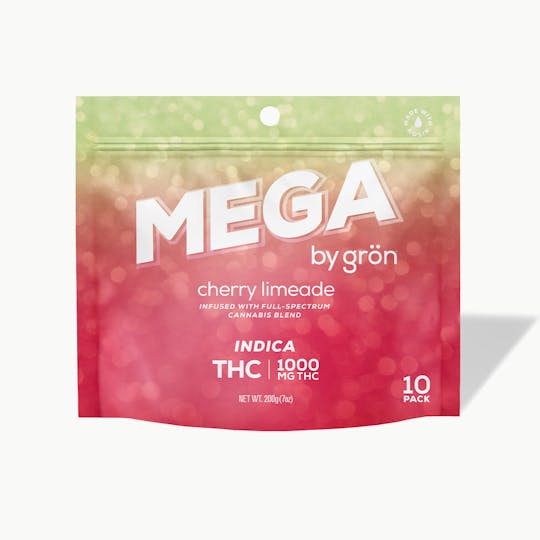 Grön Edibles - Grön THC Cherry Limeade Mega Pearl 10 Pack - 1