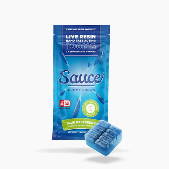 Sauce. - Sauce | Gummy Chews | Blue Raspberry | Live Resin Gummies | 100mg - 1