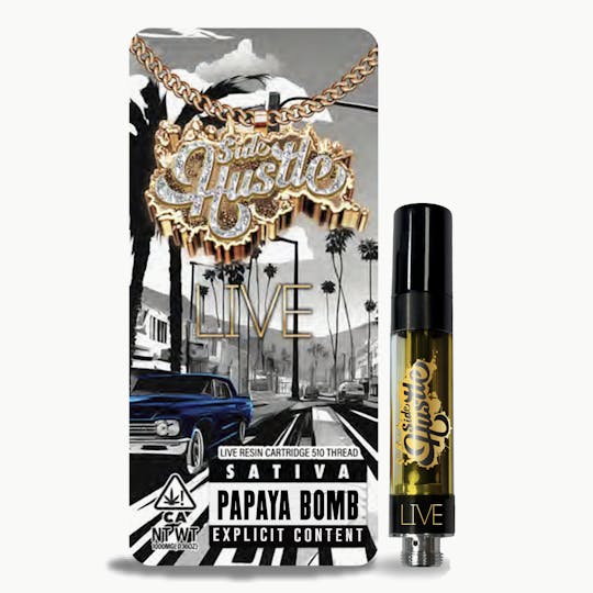 Side Hustle - Papaya Bomb Live Resin Vape - Sativa - 1g - 1