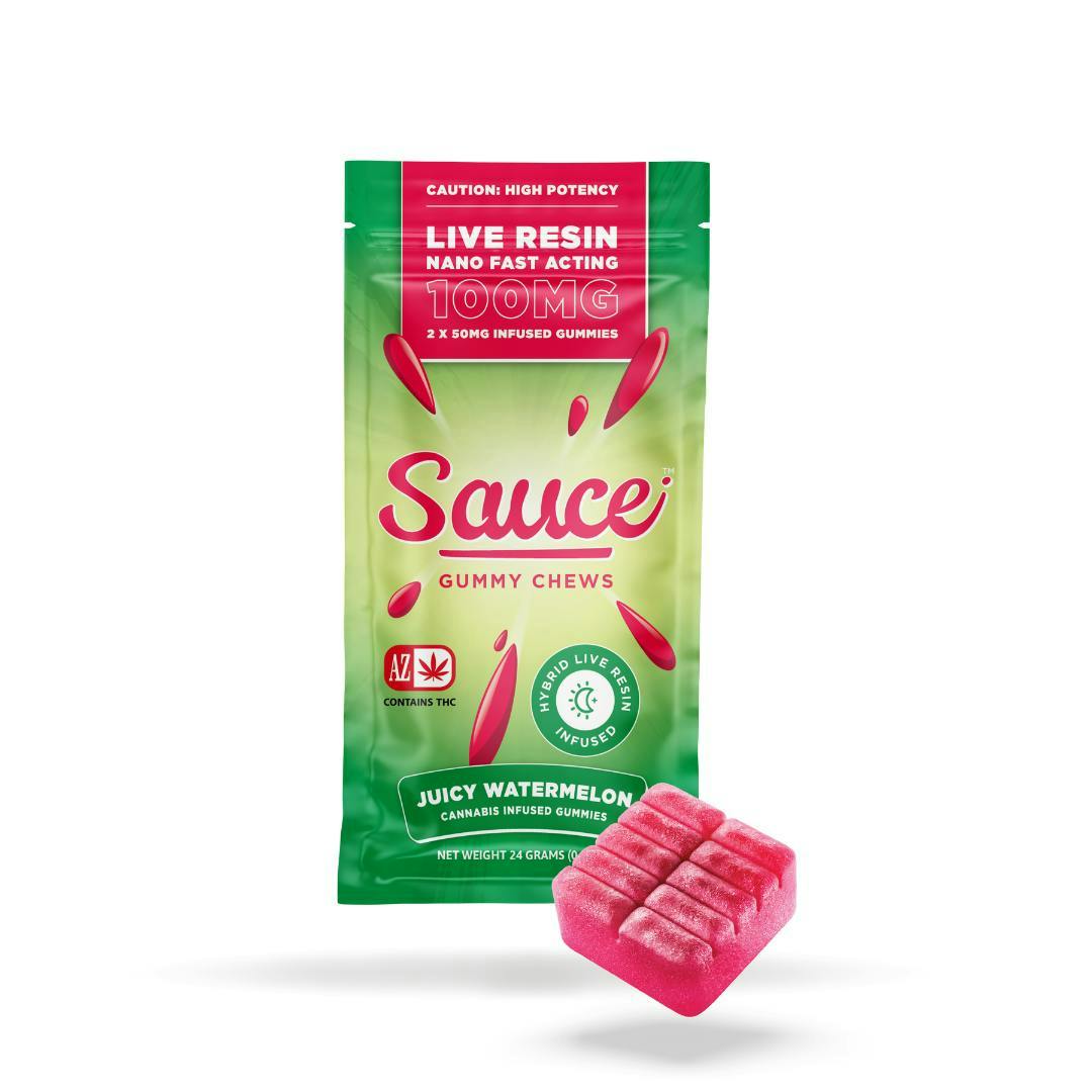 Sauce. - Sauce | Gummy Chews | Juicy Watermelon | Live Resin Gummies | 100mg - 1